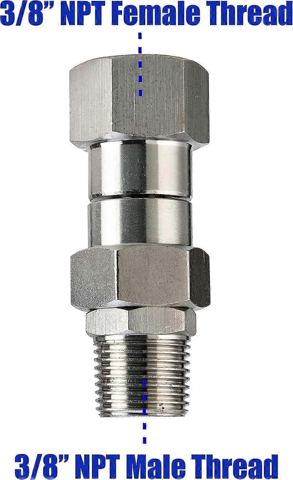 Høytrykksvasker Roterende, 3/8\" NPT Utvendig Gjenge, Rustfritt Stål, 4500 PSI