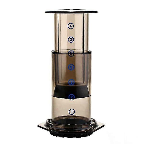 Kaffemaskin Manuell Tryckkanna Manuell Kaffemaskin Brun