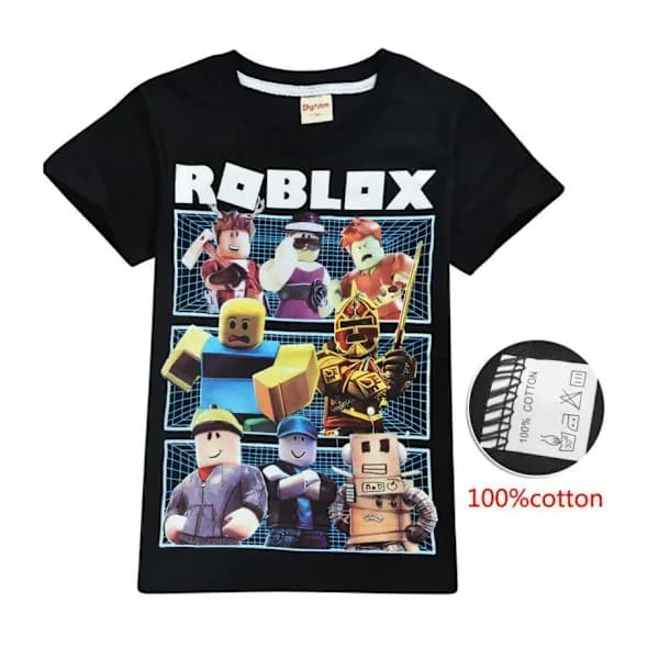 Roblox T-SHIRT Børn - Sort Sort 160 160cm