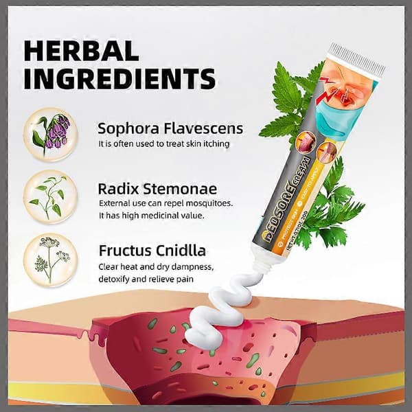 1-5X Sengecreme Sengesår Salve Sengesår Hurtig Sår Decubitus Ulcus Behandling Til Hurtig Sårreparation 20g 3PCS