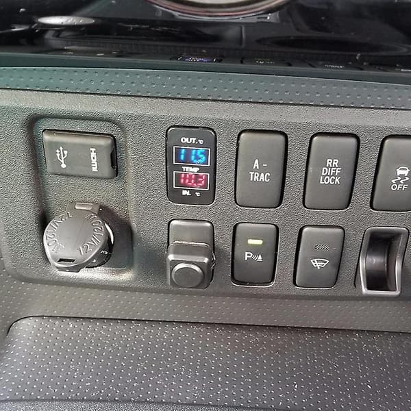 Dobbel temperaturvisning inne og utenfor bilen Dobbel temperatursensor for Prado Prius