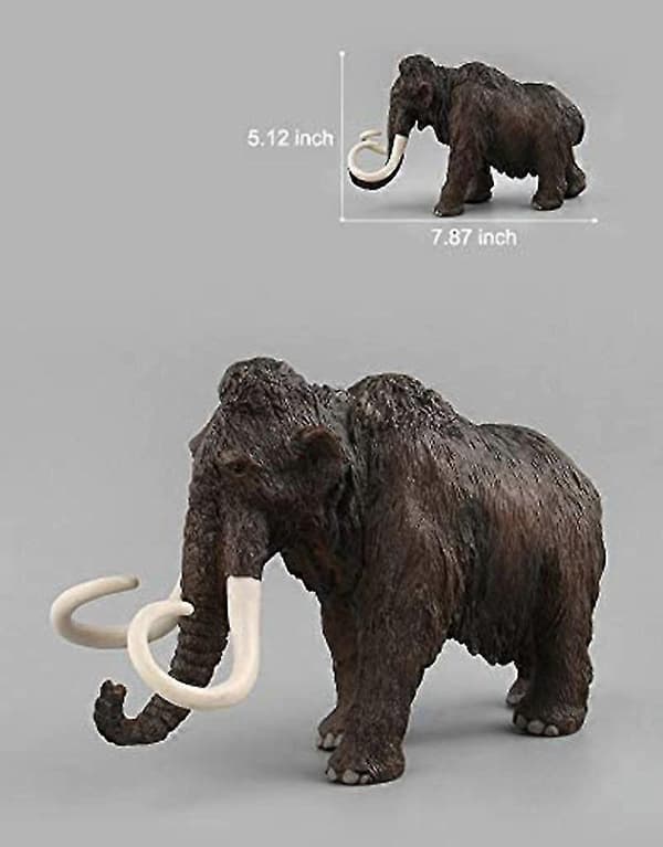 Mammutmodell simulerad figur realistisk plast Mammuthus för djur