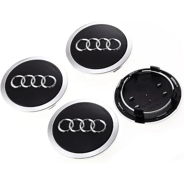 Audi senterkopp 60mm 4-pakning grey