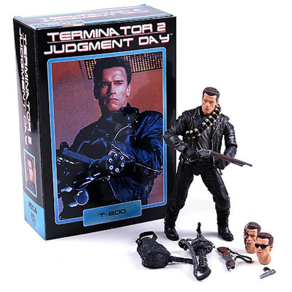 Terminator 2 Judgment Day T-800 Arnold Actionfigur Leksaksmodell för present