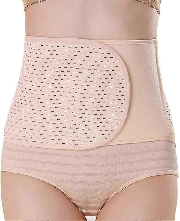 Postpartum maveindpakningsbælte, mavebælte, mavebinder efter graviditet, postnatal efter fødsel, åndbar, elastisk, justerbar postpartum støtte