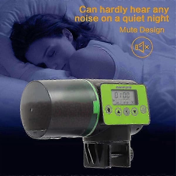 Automatisk fiskefoderautomat - Genopladelig timer fiskefoderautomat med USB