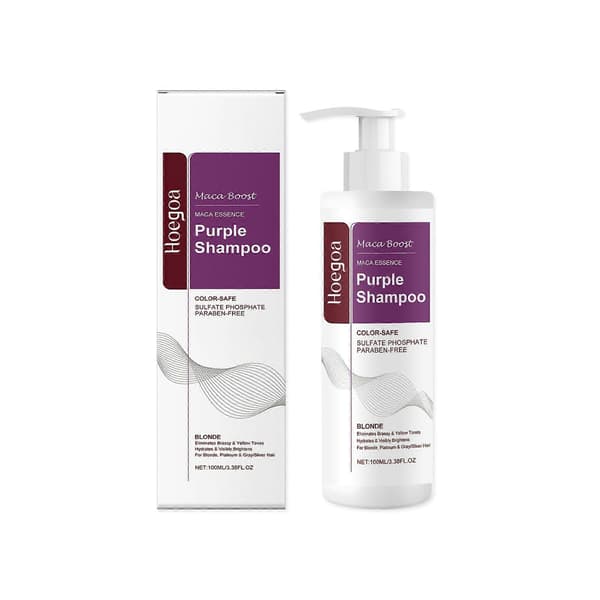 Lila Hårmask & Schampo Professionell Neutraliserar Gula Mässingstoner För Blont Silver Grått Slingat Hår 100ml Shampoo