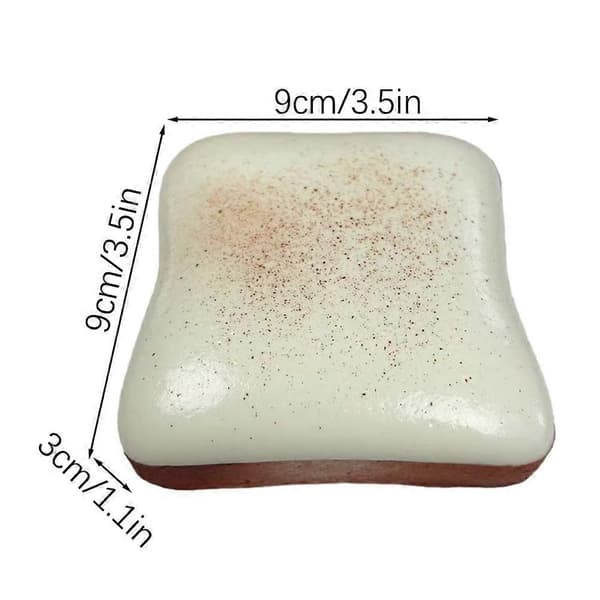 Klibbigt smörbröd Squishy Fidget Leksaker, Supermjuk Toast Långsamt Resande Squishies Matcha
