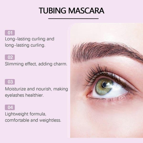 Mascara er en langvarig, festlig øyesminke og fikserende mascara 2pcs