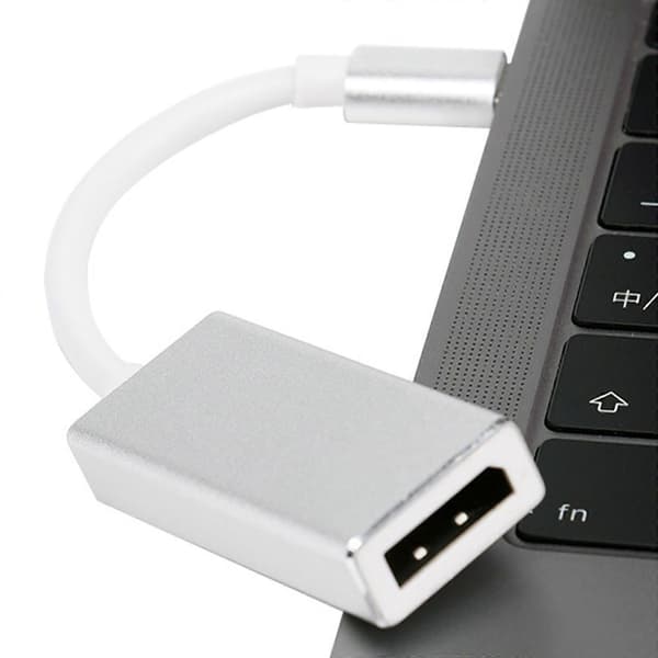 Letvægts USB C til DisplayPort-konverterkabel Han til Hun-stiklinje til tilslutning af bærbare computere til skærme
