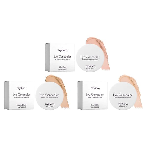Under Eye Brightener, Concealer Full Coverage for Dark circles, Lightweight Radiant Cream Under Eye Concealer, Long Lasting Smooth Eye Makeup Correcto Natural