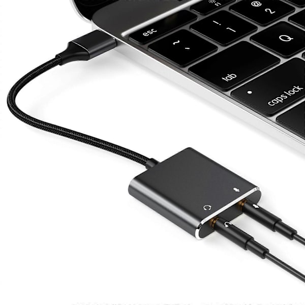 USB-äänisovitin Ulkoinen äänikortti PC:lle ja kannettavalle USB-mikrofonisovitin 3,5 mm:lle kuulokekaiuttimelle