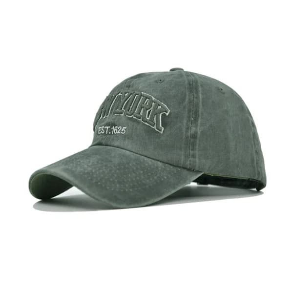 New York Broderi Baseballkepsar Sliten Blekt Keps GRÖN grön green