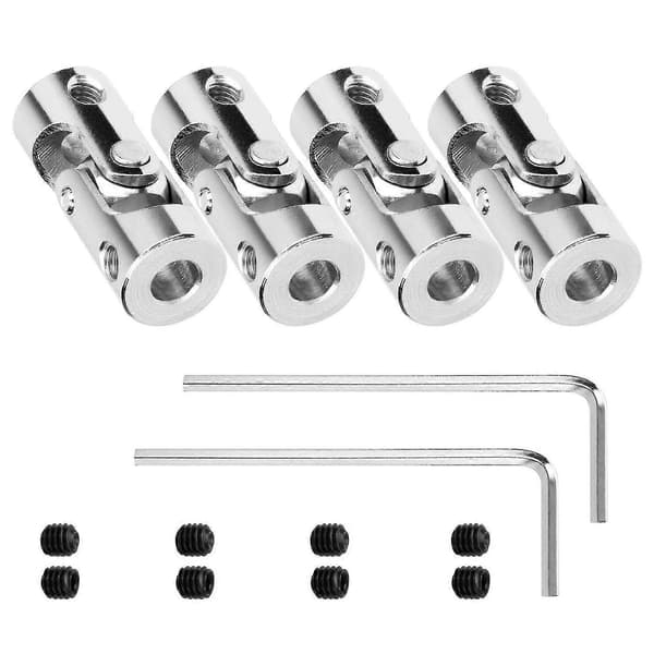 4 pakker 4mm til 4mm Stål Universal Kobling Roterbar Modell Diy Motor