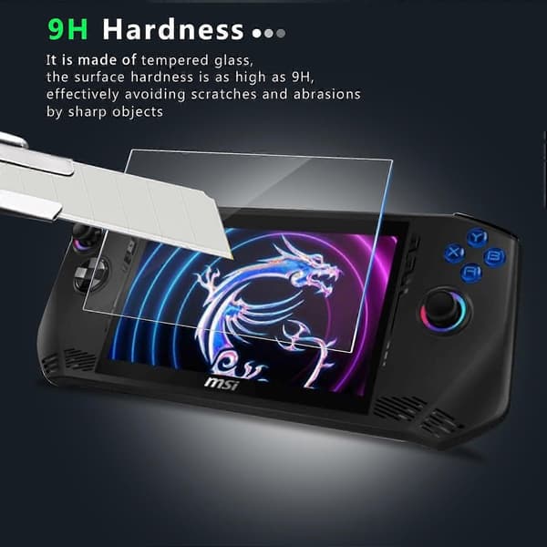 Skärmskydd i härdat glas för MSI Claw A1M 7\", 9H HD Anti-Scratch Full-Coverage för MSI Claw 1 Pcs