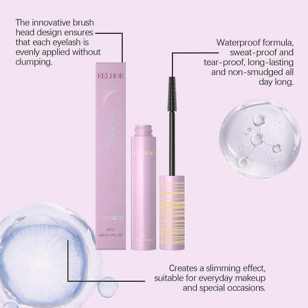 Mascara är en långvarig, festcharmig ögonmakeup och fixerande mascara 1pcs
