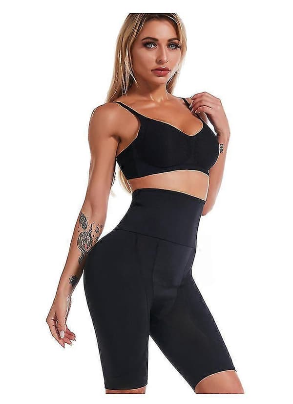 Kvinnor Magkontroll Fyllig Gren Höft- och Rumpvadderad Hög Midja Shapewear BLACK L