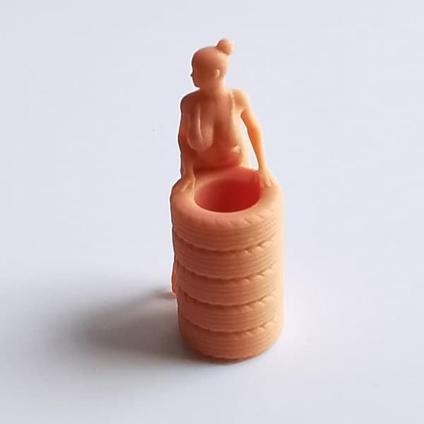 1:64 Skala DIY Maleri Karakterer Små Figur Mennesker Gade Layout Diorama C