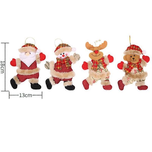 Julemanden 4-delt julepynt sæt julepynt og ornamenter