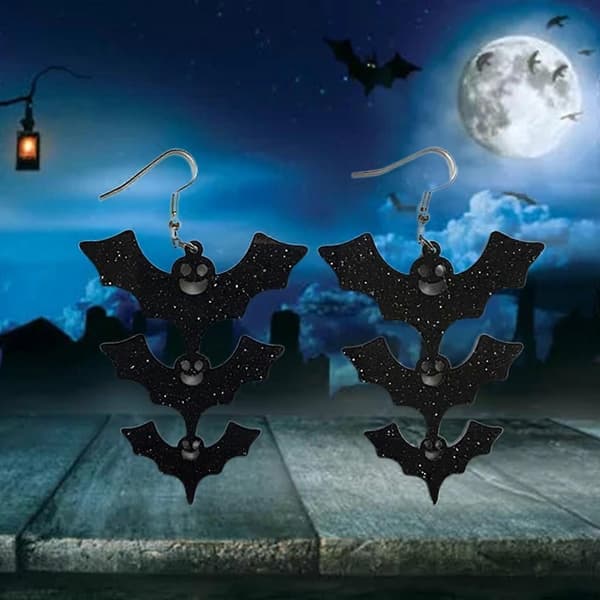 Mode-smycken fladdermusformade örhängen för kvinnor Halloween bröllopsfest