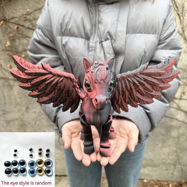 3D-utskrift, söt Pegasus djur dekompression, figurin transformation figurin 1