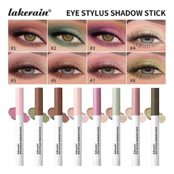 Krämögonskuggsstift, Vattentät Långvarig Ögonskuggspenna, Multifunktionell Skimmer & Matt Eyeliner/Highlighter för Ansikte & Ögon Soft Pearl
