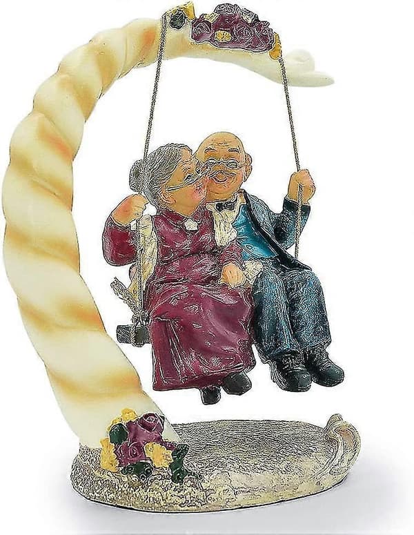 Bryllupsdagsfigur for par - 40/50/60/70-års bryllupsdag