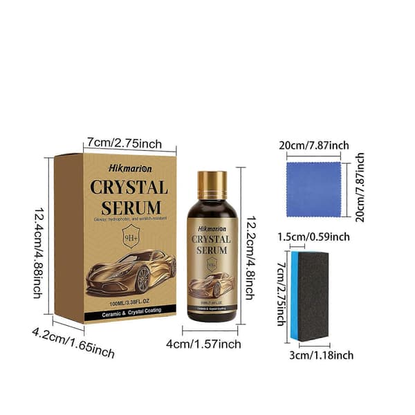 100ML PTZ Crystal Serum - Avancerad Grafen Keramisk Beläggning för Bilar 2pcs