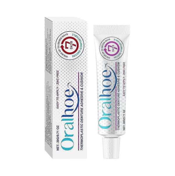 Gebisklæber, termoplastisk gebisklæber, behageligt, sikkert gebisgreb i op til 7 dage