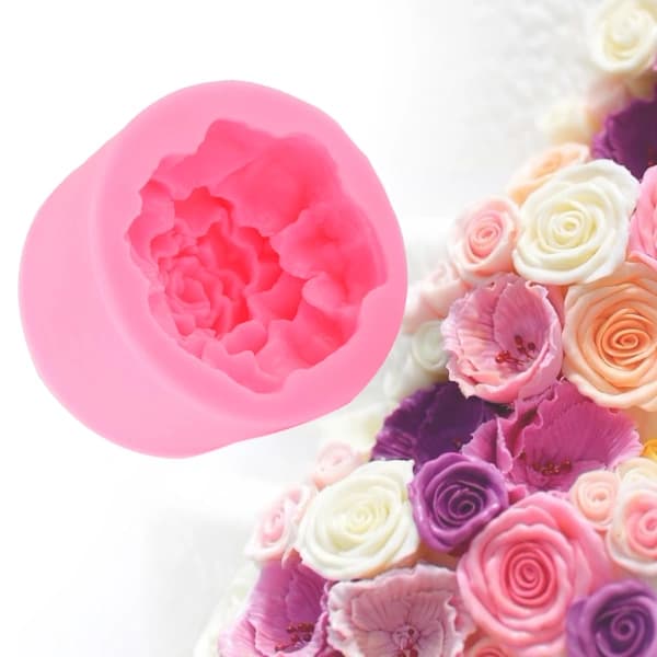 Mors Dag Nellike Silikoneform Fondant Kage Chokolade DIY Bageform