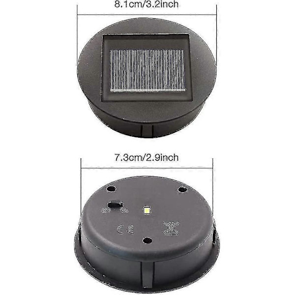Reservedele til solcellelamper med LED-pærer, udskiftning af solcellelamper, LED solcellepanel lanterneovertræk