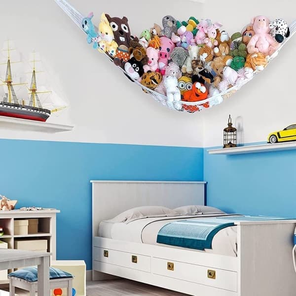 Pehmolelujen säilytysverkko riippumatto Black