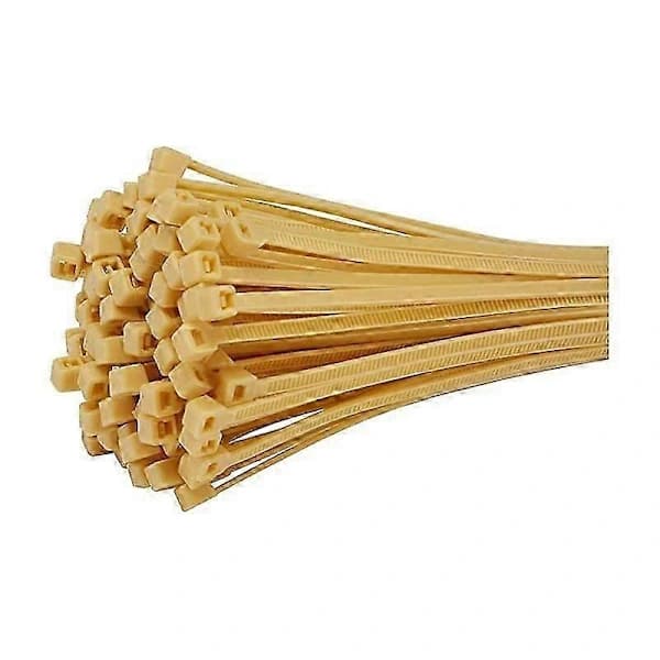 PB Kabelbindere, 1,8 mm x 100 mm Kabelbindere, Beige Nylon Kabelbindere, Kabelbindere, Kabelbindere til BriseVue til Altan Have og Terrasse (100 Styk)