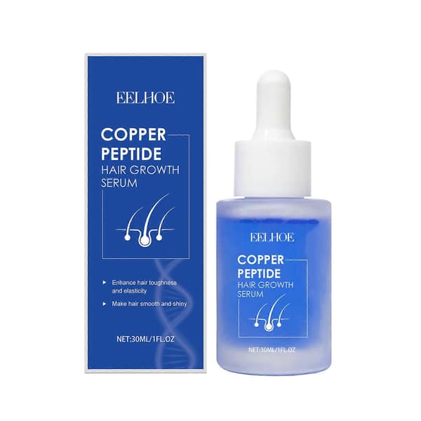 Avancerad kopparpeptid håråterväxtsformula GHK-CU & AHK-CU, kopparpeptid hårväxtserum för kvinnor och män 2pcs