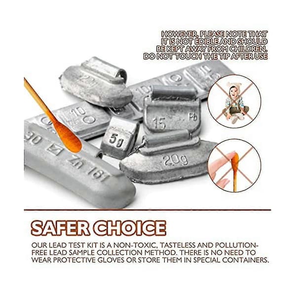 Blyfarve Test Swabs Kit: 60 stk. Bly Test Kit Swabs, Hjemme Bly Test Kit, Bly Check Swabs, Bly Test Strips