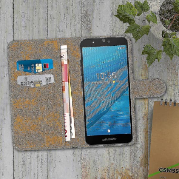 Folio Etui med Kortlommer Til Fairphone 3/3 Plus Klæbende Magnetisk Lukning