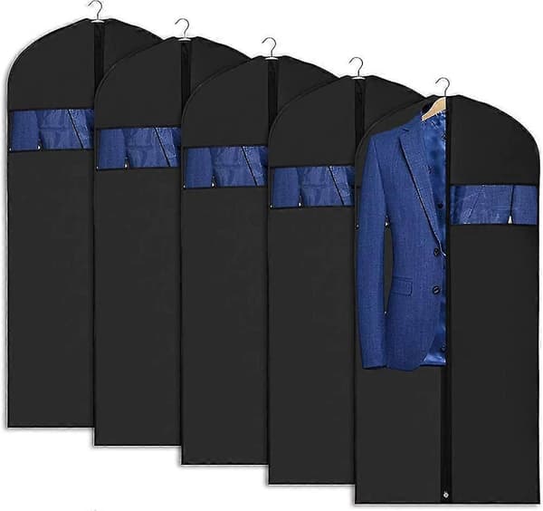 Tøjpose 43 tommer dragtpose til Lmell opbevaring (sæt med 5), foldbar vaskbar klar gave