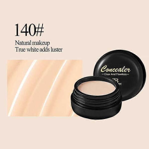 Concealer Full Coverage, 3 nyanser krämconcealer för mogen hud, täcker mörka ringar, ärr och fläckar, naturlig matt finish foundation för ansiktsmakeup 140
