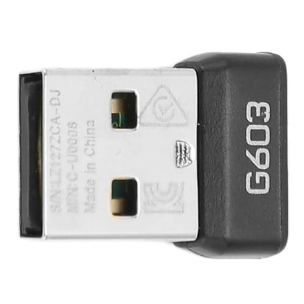 Erstatningsmottaker for Logitech G603 2.4G trådløs Plug and Play USB-dongel musemottakeradapter