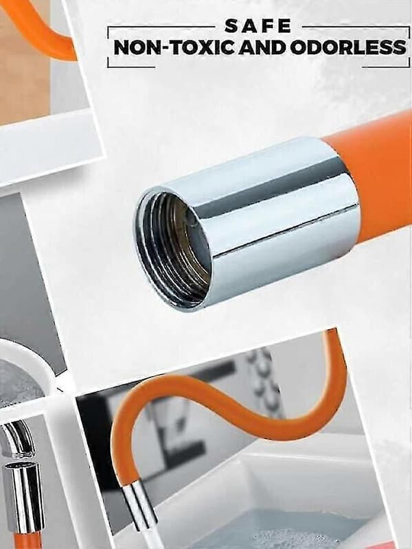 Universell Skumforlengelsestut for Baderomsdusjkran - Hvit White 30cm