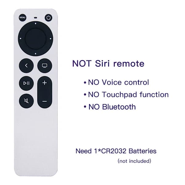 Universal fjärrkontroll för Apple TV 4K, vit