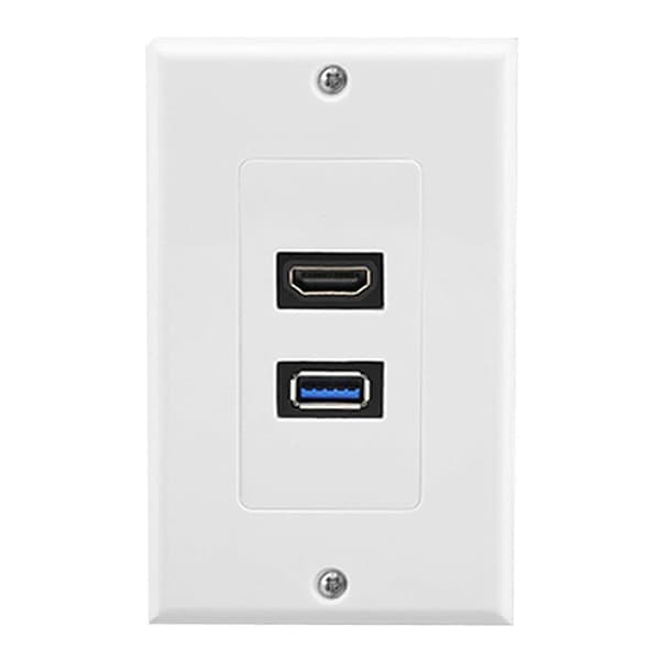 HDMIs USB3.0 Väggplatta Ethernet Frontplatta för Snabb Plug and Play-installation med Stöd för Högupplöst Video