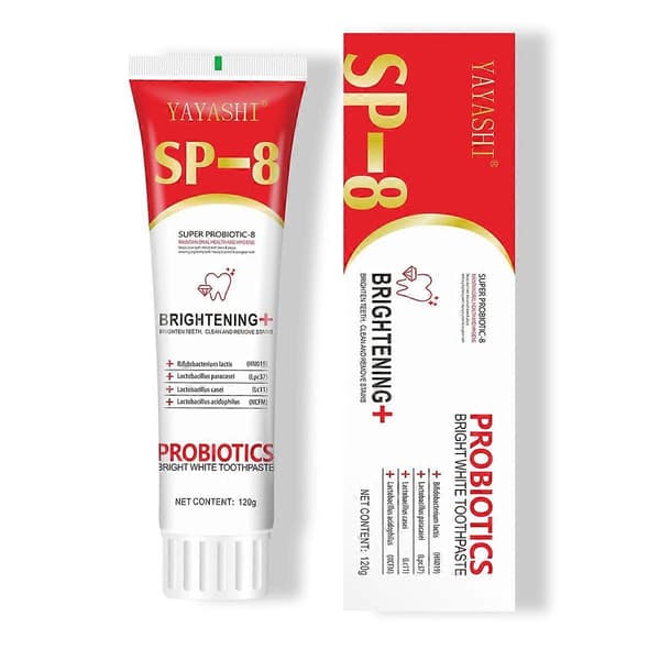 Sp-8 Probiotika Vitgörande Tandkräm, Sp-8 Ultra Vitgörande Tandkräm, Fräsch Andedräkt Frisk Mintsmak 1PC