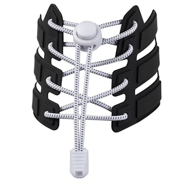 Elastiske snørebånd uden binding 110 cm 1 par Hvid White