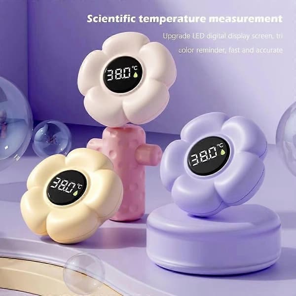 Baby sikkerhed digitalt badetermometer med digitalt display, blomsterformet termometer Yellow