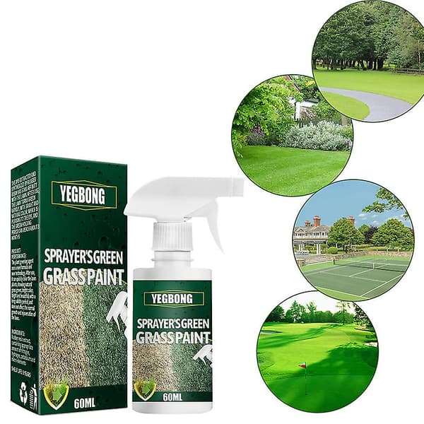 Grønn gressmaling spray Langvarig plenmaling Forbedrer flekkete, sovende, gulnende gress