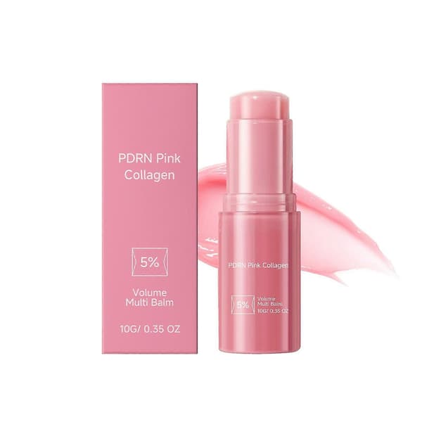 PDRN Pink Collagen Volume Multi Balm, fugtgivende læbepomade og multi-anvendelig stick til bløde