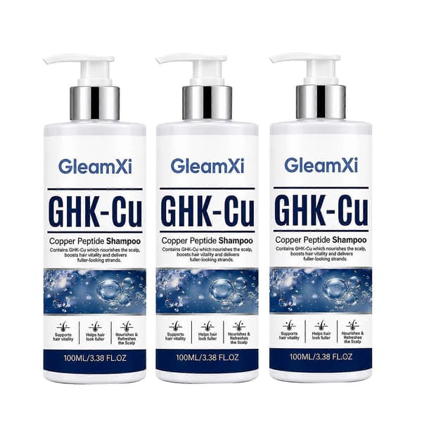 GHK-Cu Kopparpeptid Schampo, 100ml Närande Hårbottenstöd Schampo, Hårvård för Styrka, Glans och Volym 3pcs