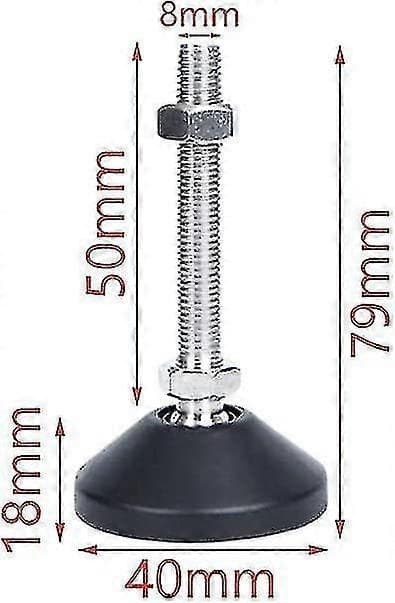 4-pack Justerbara Ben M8x50 Möbeljusteringsskruvar Justerbara Möbelben Universal Silikon
