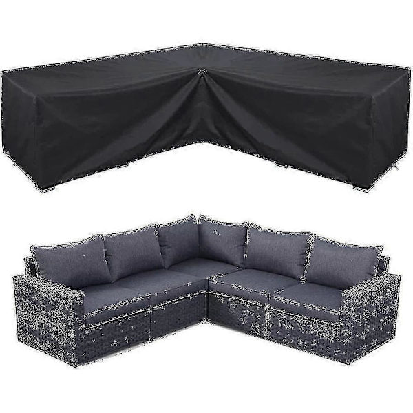 Vedenpitävä kulmasohvan suojus ulkokäyttöön, kestävä puutarhakalusteiden suojus 320*320*80cm